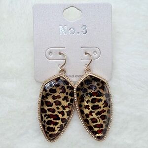 🚨3 for $15🚨 Wild Patterned Gold-Edged Earrings